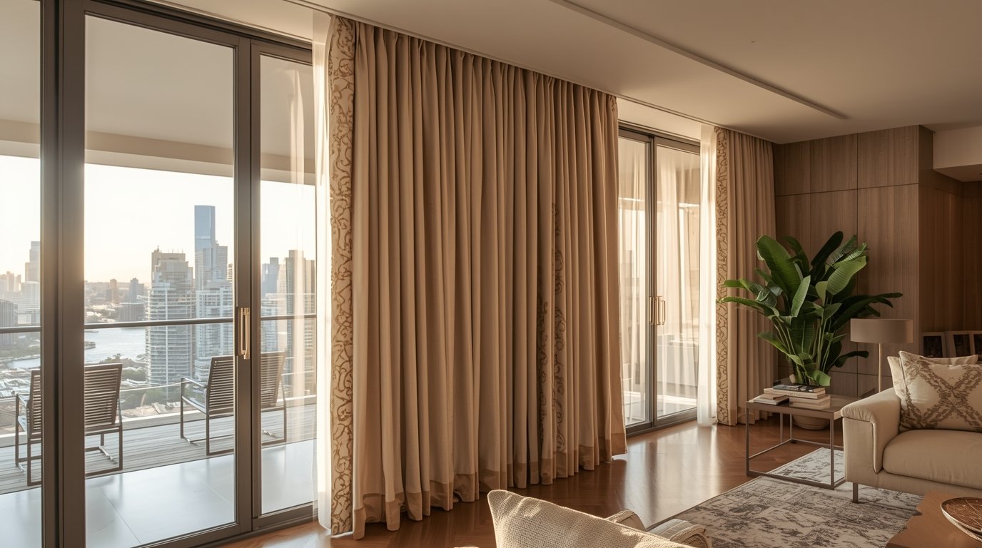 Luxury curtain installation in a Kansas City home